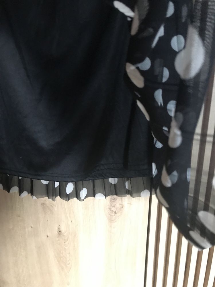 Spodnica tiulowa plisowana groszki retro vintage xxl