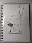 Arte desenho a4 gato ou cogumelo