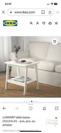 Mesa branca  baixa madeira Ikea