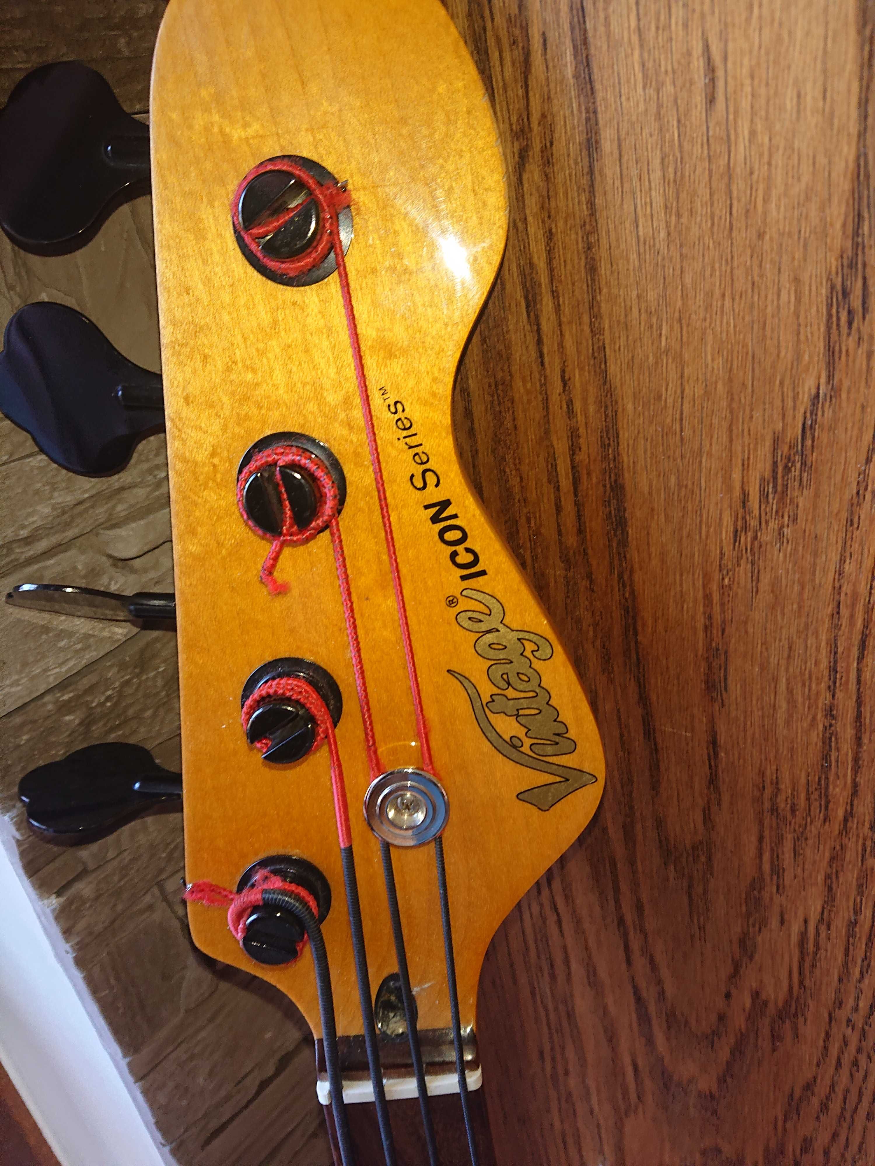 Gitara basowa fretless Vintage bartolini pickup