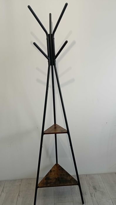 Wieszak na ubrania stojący czarny metalowy, Loft  w idealnym stanie