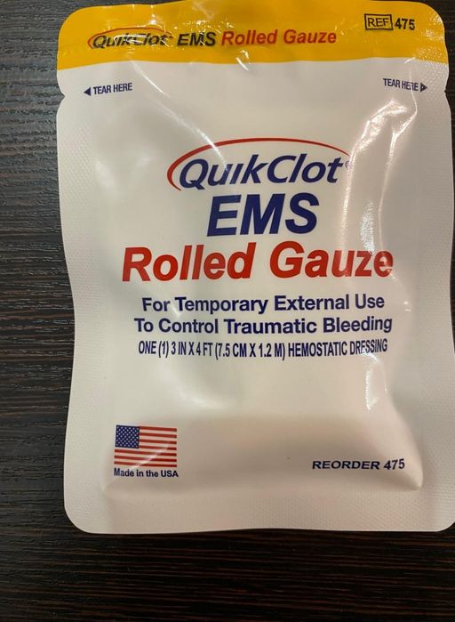 Кровоспинний гемостатичний бинт QuikClot EMS Rolled Gauze