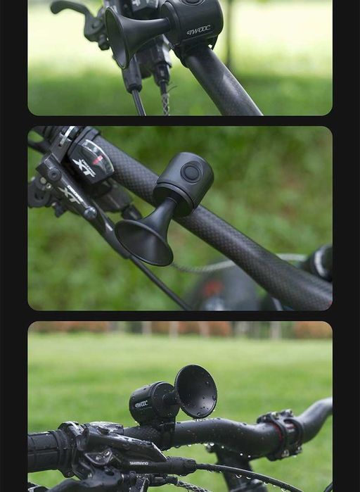 Dzwonek rowerowy 120db elektryczny klakson hulajnoga skuter czerwony