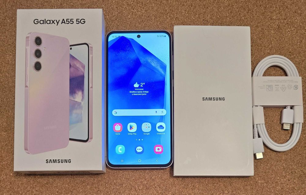 Samsung Galaxy A55 5G SM-A556 B/DSN 8GB/128GB Różowy Nowy Folie Gwaran