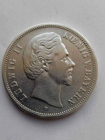 Срібна монета 5 марок.