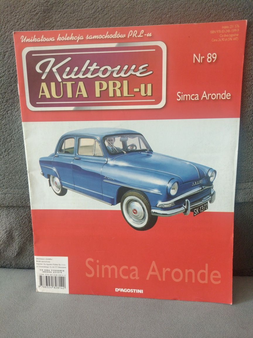 Kultowe auta PRL-u Simca Aronde nr 89 Deagostini