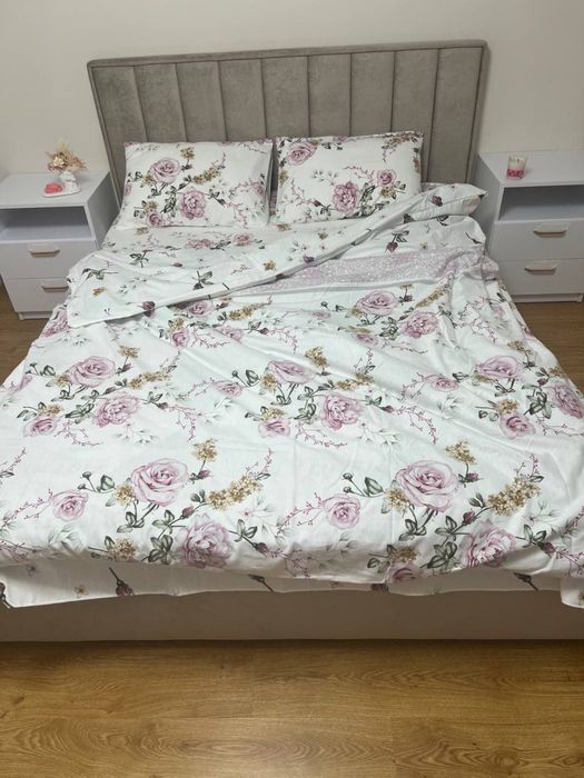 Тепла новорічна постільна білизна байка (фланель)