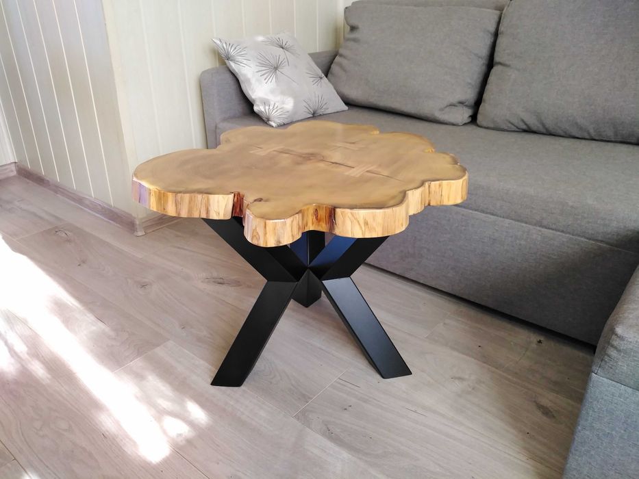 Stolik kawowy z plastra akacjowego HAND-MADE