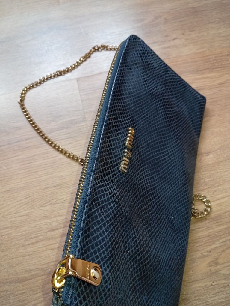 Miu miu vintage skóra naturalna kopertówka