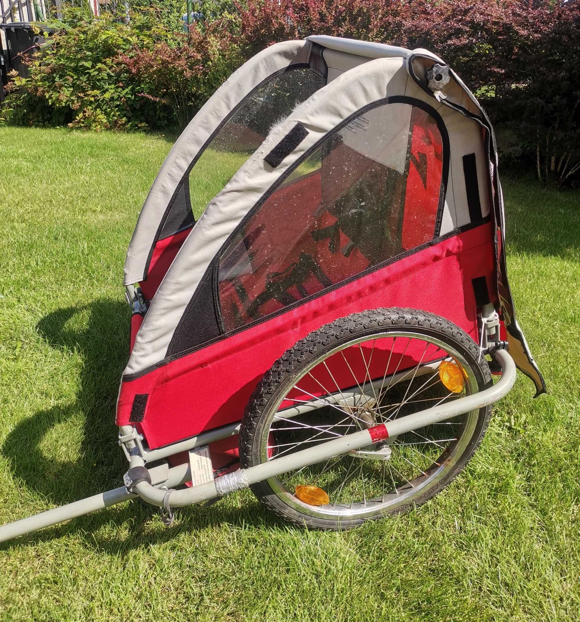 Przyczepka rowerowa dwoje dzieci