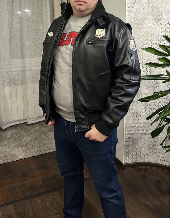 Куртка КОЖА идеал, XL, usa airforse байкерская авиатор