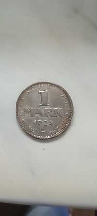 Moneta 1 deutschle mark 1924 F