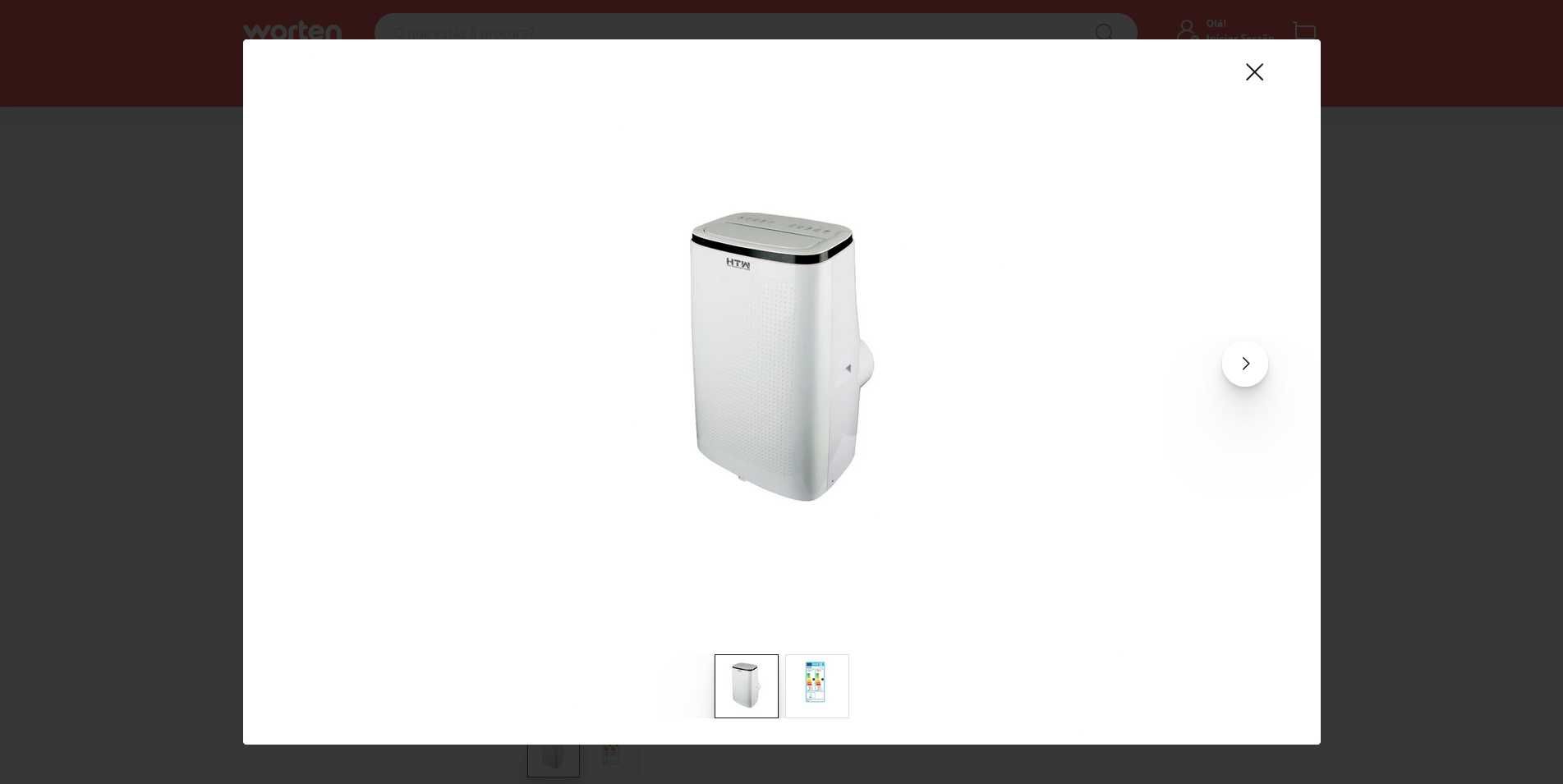 Ar Condicionado Portátil HTW-PB-041P31 (24 m² - 12000 BTU - Branco)