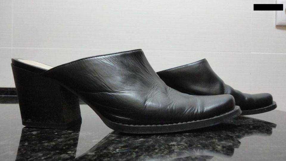 Sapatos de senhora em pele preto Sapatália