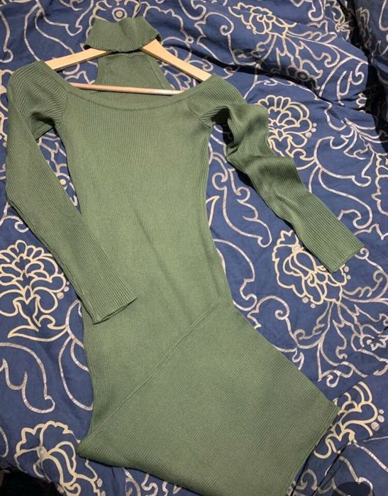 Vestido comprido senhora verde