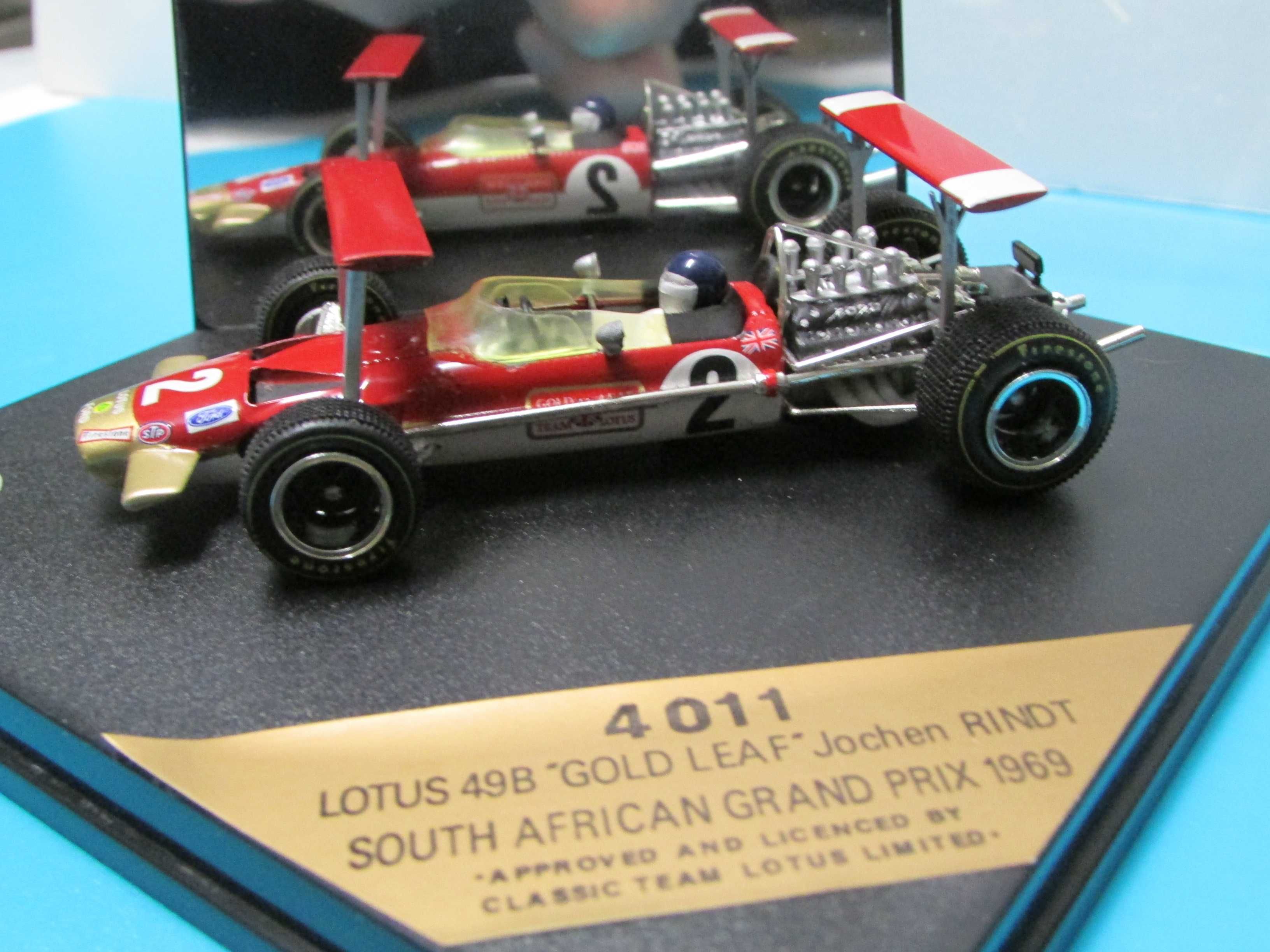 Lotus 49B #2 Jochen Rindt - Campeonato F1 1969 - Quartzo, escala 1/43