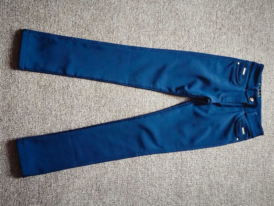 Темно-сині шкільні штани на худеньку дівчинку р.128-134 см.
