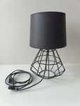 Lampa lampka nocna biurkowa stołowa czarna metalowa loft