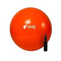 М'яч для фітнесу Фітбол WCG 55 Anti-Burst 300кг Помаранчевий + насос