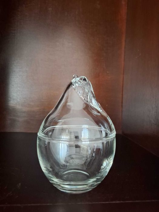 Pote de vidro vintage Luminarc: com tampa de pêra