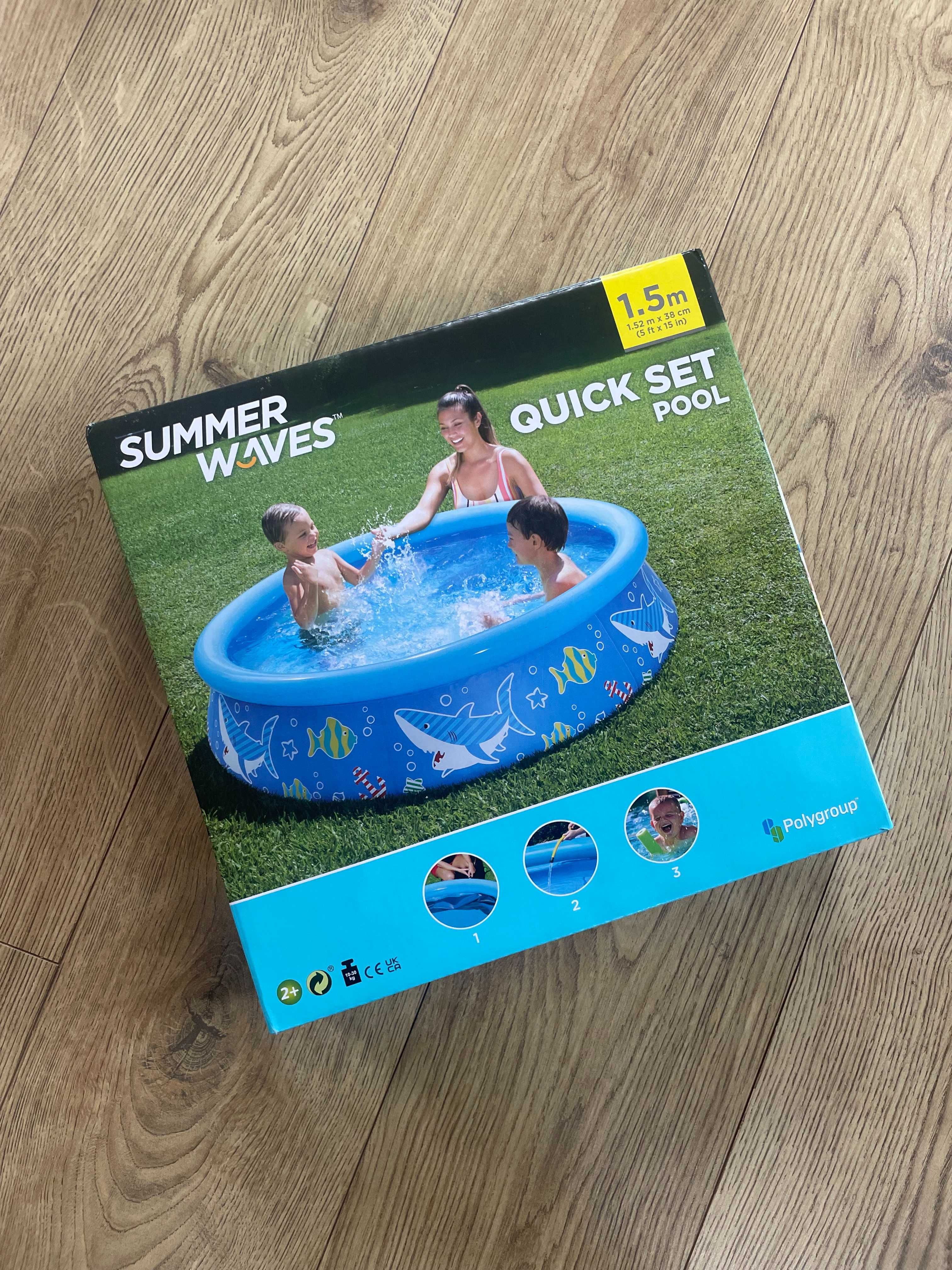 Basen Summer Waves Quick set pool 1,5m, nowy !