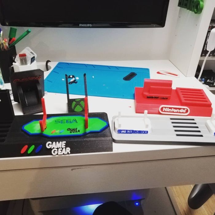 3D Retro Eletro - Suportes XL consolas Game Gear, Game boy e outros