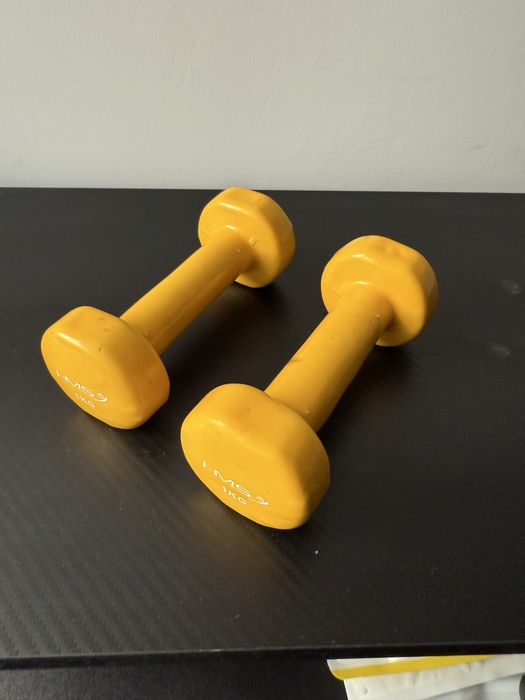 Ciężarek HMS Hantel hantelek 1 kg żeliwny winylowy komplet 2 szt