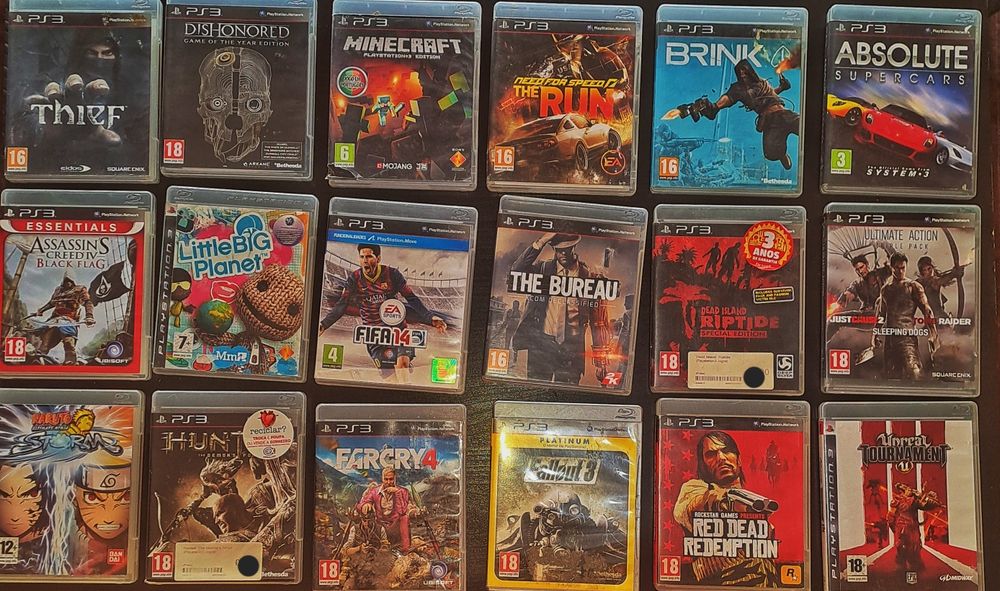 PS3 – Coleção com 53 Jogos Originais | GTA V, RDR, Skyrim, God of W