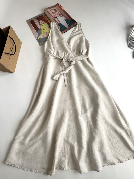 Лляна сукня Oysho розмір L(M)