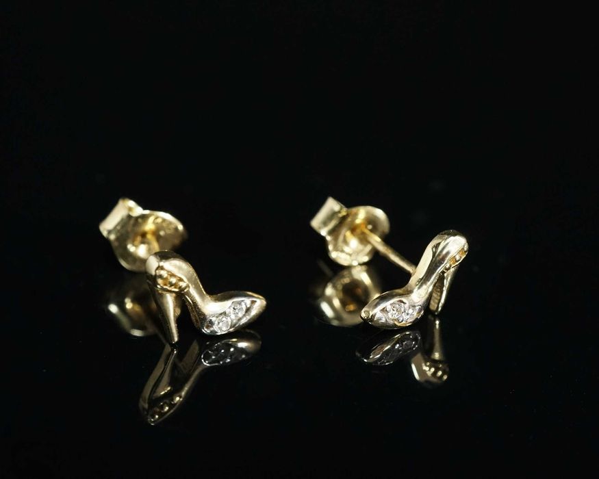 Złoto 585- złote kolczyki "Szpileczki".