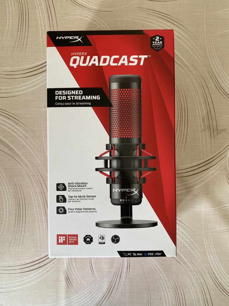 Мікрофон HyperX Quadcast (HX-MICQC-BK)