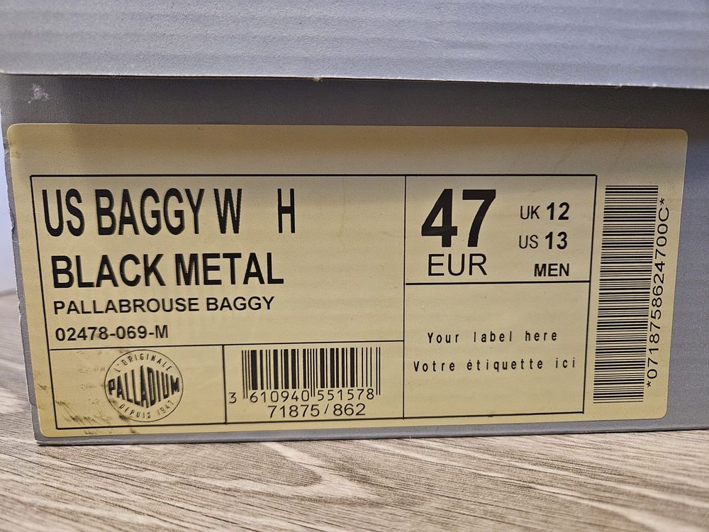 Palladium trampki Pallabrouse Baggy 47,5 nowe