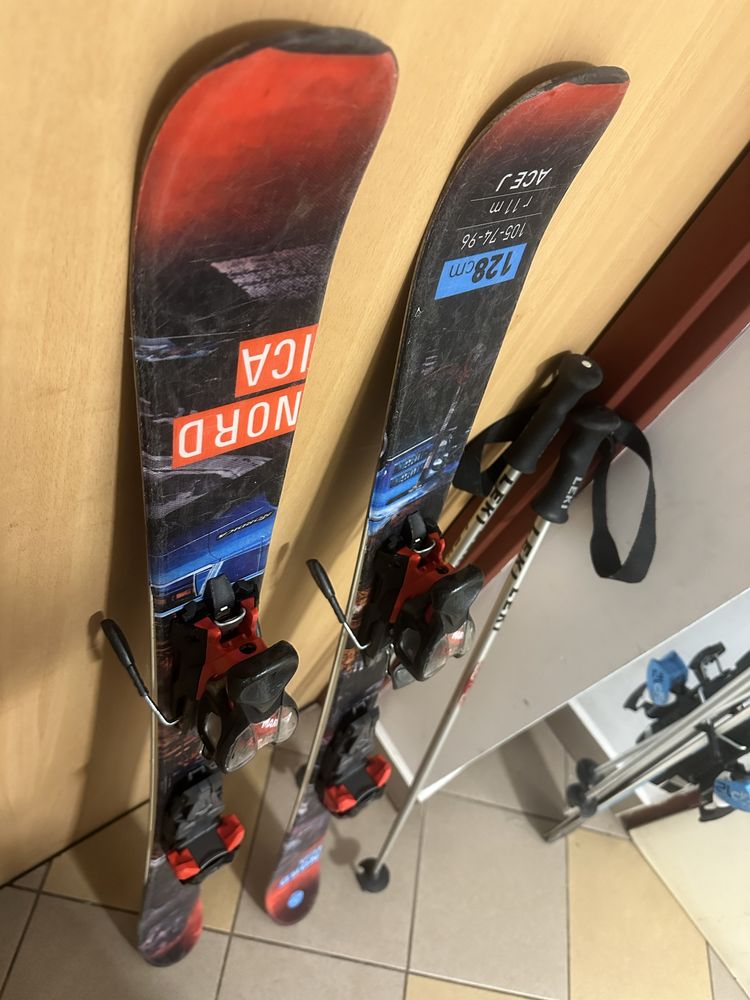 128cm  r 11 m ACE J narty freestyle nordica atomic salomon