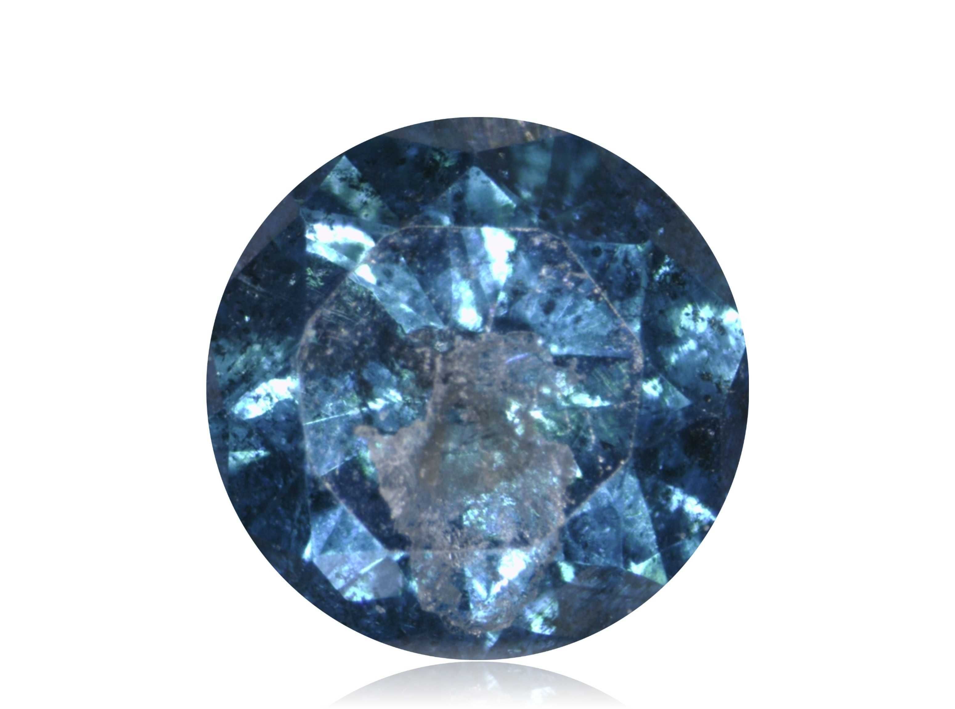 Diament 0.19ct Niebieski Brylant I3