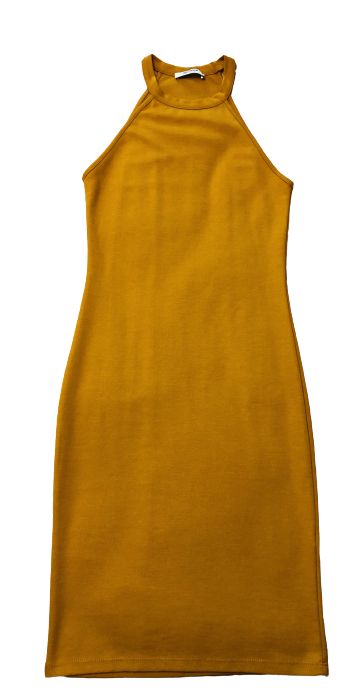 Vestido Curto Amarelo Mostarda - Zara