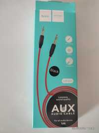 AUX аудио кабель • HOCO (UPA-11) • 1 метр Черный с красным