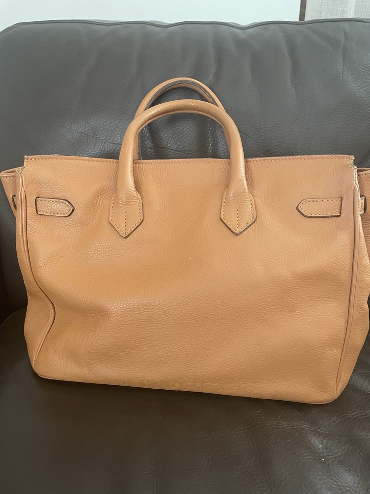 Mala em pele de José Amante estilo Birkin
