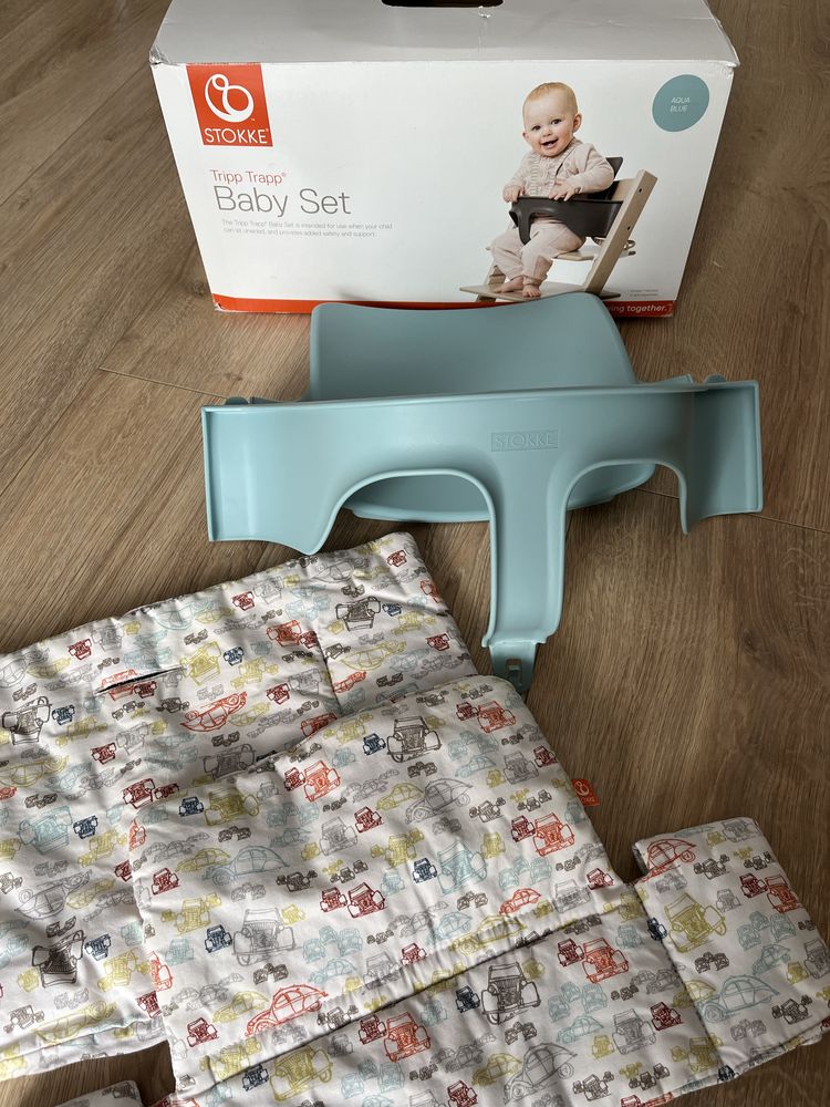 Stokke tripp trapp baby set wraz z pokrowcem aqua blue