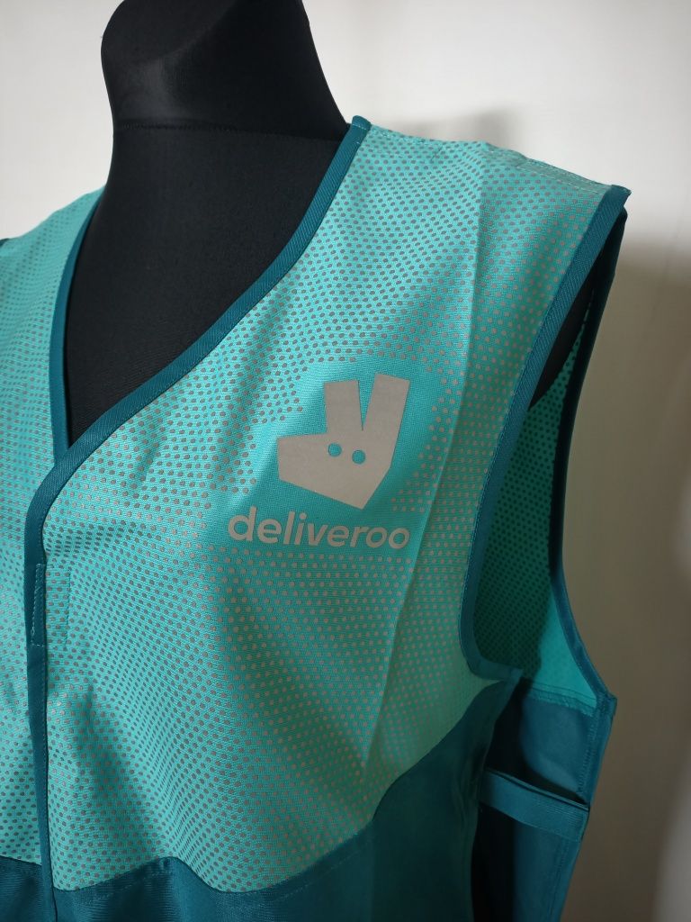 Deliveroo kamizelka do biegania lub na rower odblaskowa r. Uniwersalny