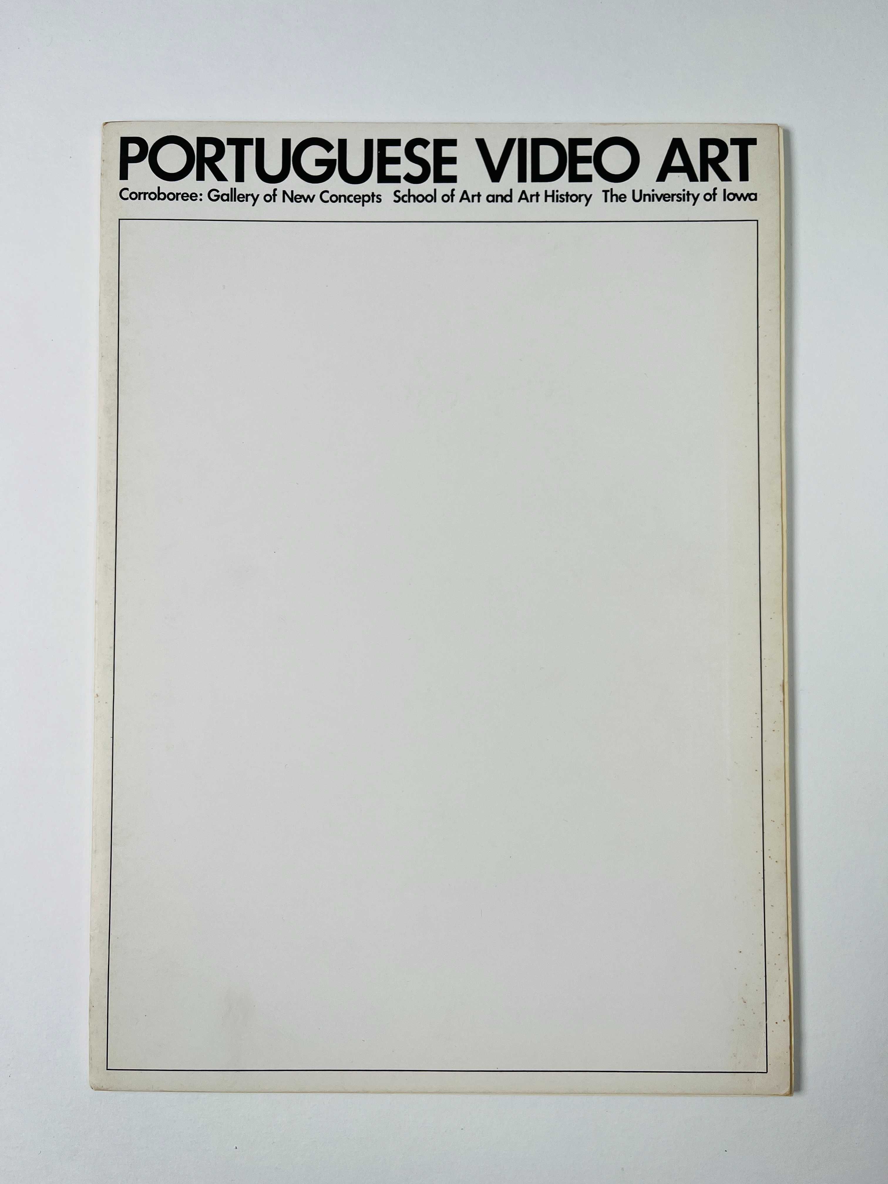 Catálogo Portuguese Video Art 1981 (Artistas vários)