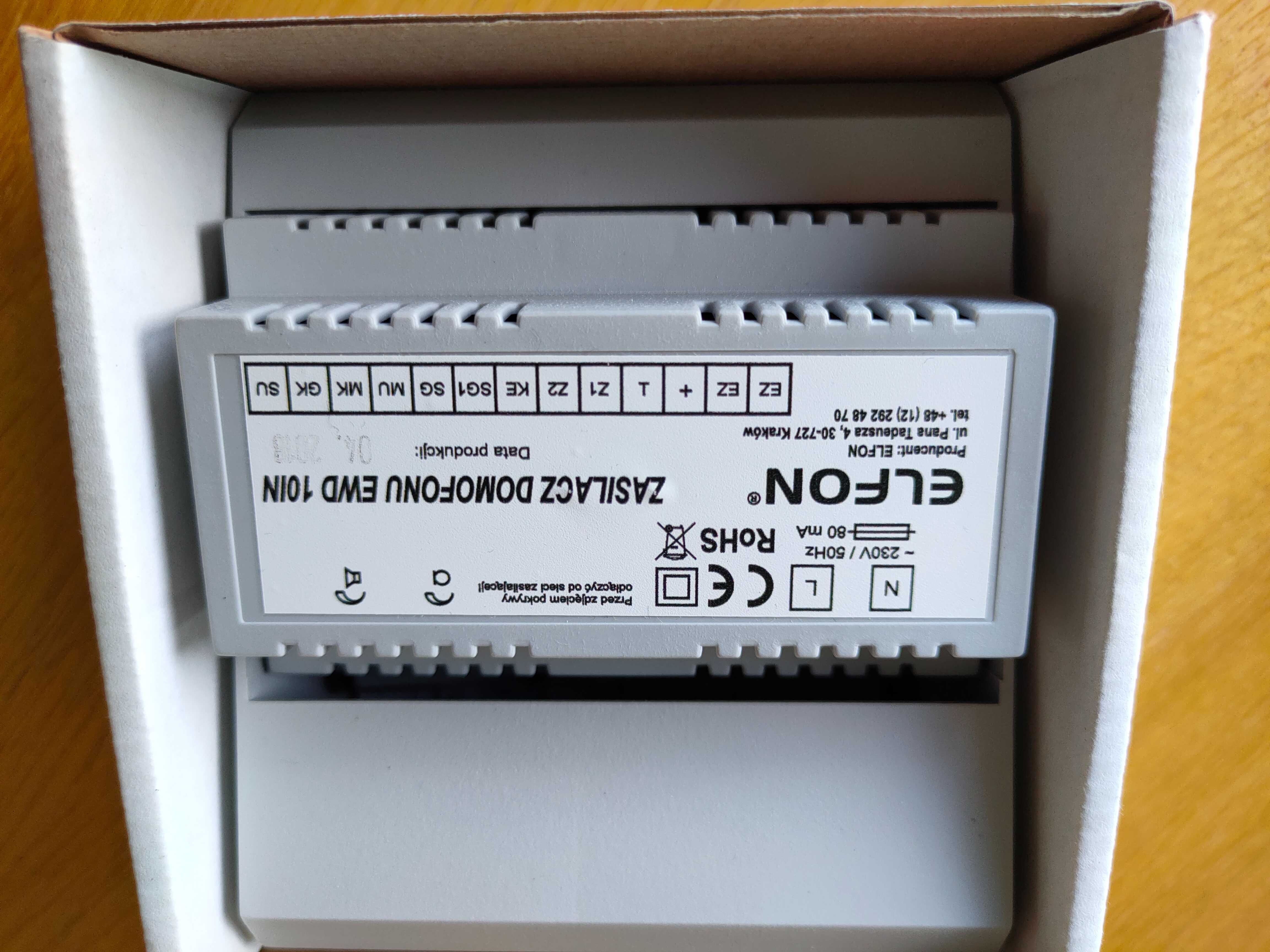 Zasilacz domofonowy EWD-10IN interkomowy na DIN interkom analog Wys1zł