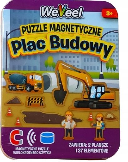 Puzzle magnetyczne Plac budowy podróżna układanka