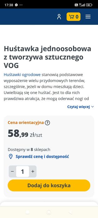 Huśtawka dla dzieci