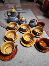 Mirostowice serwis do herbaty nefryt ceramika PRL