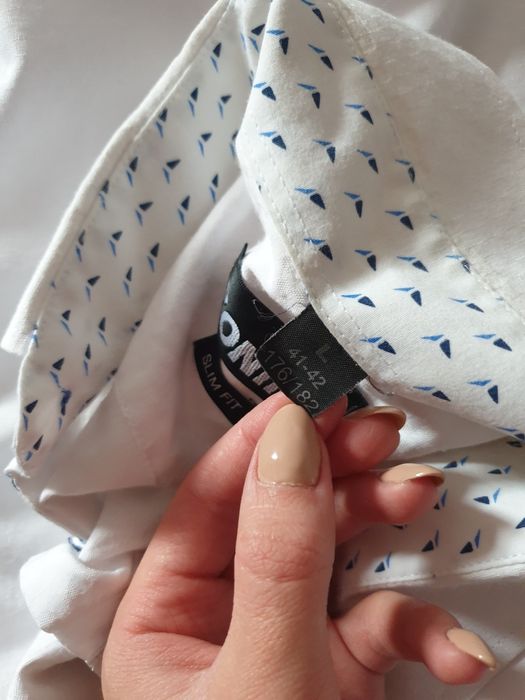 Koszula meska Biała slim fit L