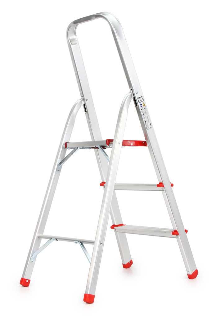 DRABINA drabinka domowa 3 stopniowa aluminiowa ALU3 MOCNA podest 150KG