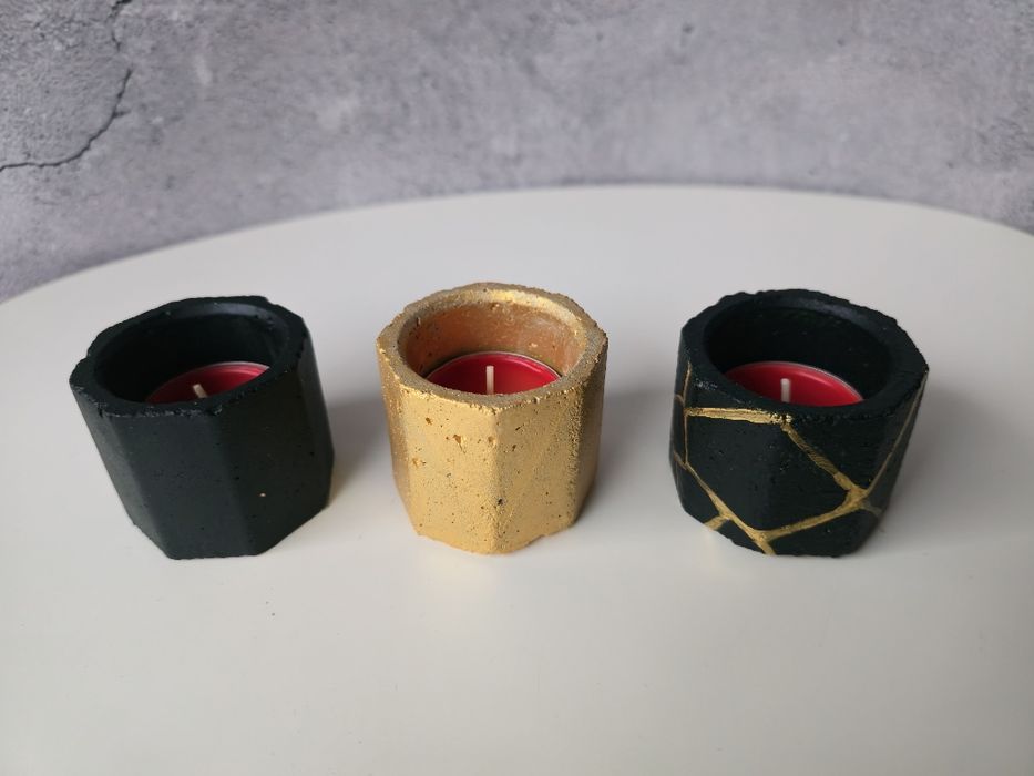 Betonowe świeczniki handmade – unikatowa dekoracja w stylu loft