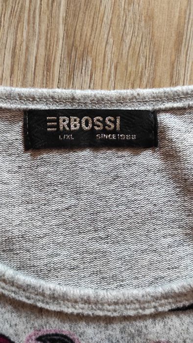 Cienki sweter damski szary we wzory L/XL