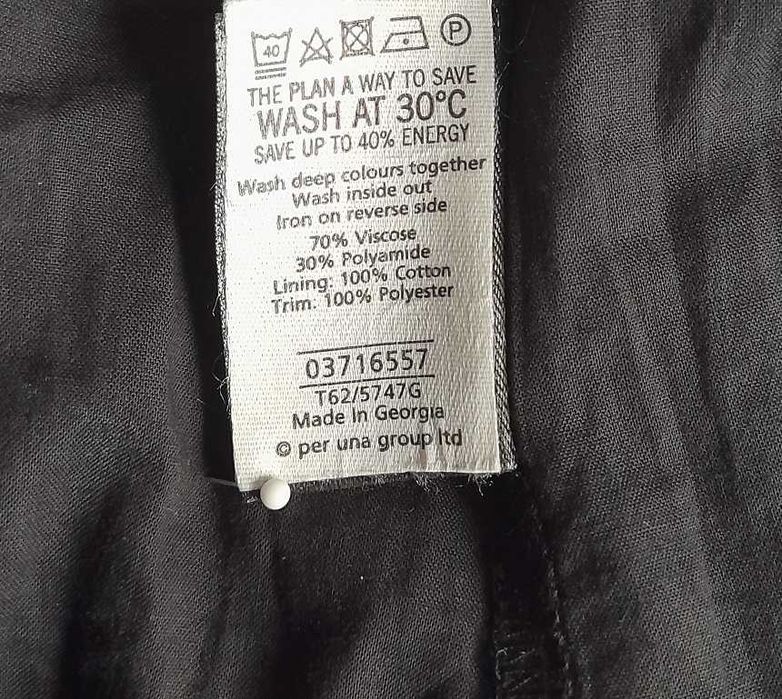 Letnia biało-czarna Sukienka kopertowa bez rękawów Per Una 42