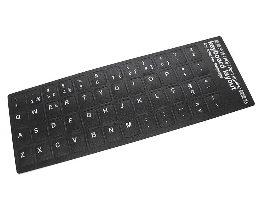 Etiquetas autocolantes para teclado portátil português